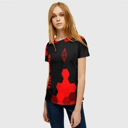 Женская футболка 3D The Sims - red gradient вертикально - фото 2