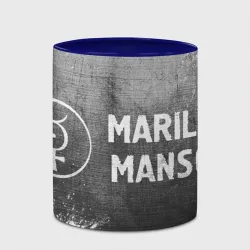 Кружка с полной запечаткой Marilyn Manson - grey gradient по-горизонтали - фото 2