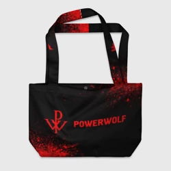 Пляжная сумка 3D Powerwolf - red gradient по-горизонтали