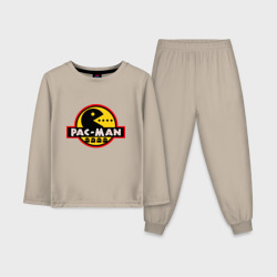 Детская пижама с лонгсливом хлопок Пак Мэн для ретро динозавров