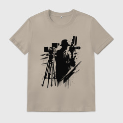Мужская футболка хлопок Кинокамера и режиссер