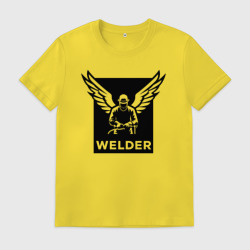 Мужская футболка хлопок Сварщик с крыльями