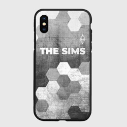 Чехол для iPhone XS Max матовый The Sims - grey gradient посередине