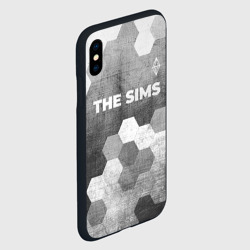 Чехол для iPhone XS Max матовый The Sims - grey gradient посередине - фото 2