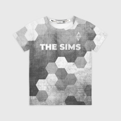 Детская футболка 3D The Sims - grey gradient посередине