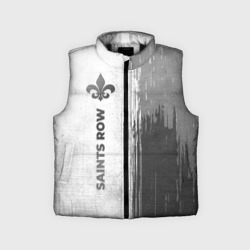 Детский жилет утепленный 3D Saints Row - white gradient по-вертикали