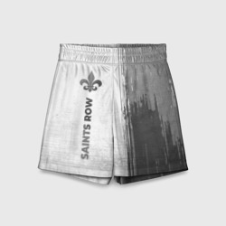 Детские спортивные шорты 3D Saints Row - white gradient по-вертикали