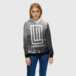 Женская толстовка 3D Lindemann - grey gradient - фото 2