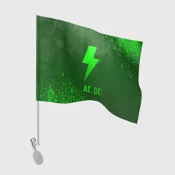 Флаг для автомобиля AC DC - green gradient