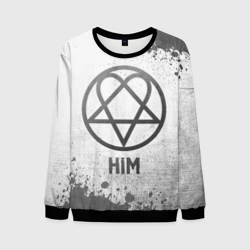 Мужской свитшот 3D HIM - white gradient