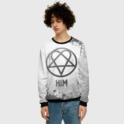 Мужской свитшот 3D HIM - white gradient - фото 2