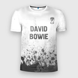 Мужская футболка 3D Slim David Bowie - white gradient посередине