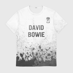 Мужская футболка 3D David Bowie - white gradient посередине