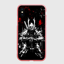Чехол для iPhone XS Max матовый Самурай - арт чернилами