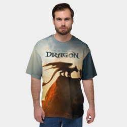 Мужская футболка oversize 3D Как приручить дракона - Беззубик и Иккингу - фото 2