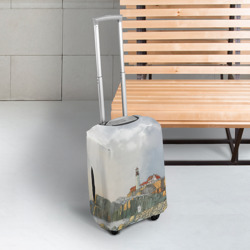 Чехол для чемодана 3D Маяк и камни на пляже - акварельный рисунок - фото 2