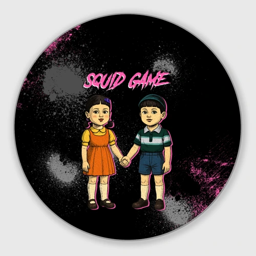 Круглый коврик для мышки Squid game 3 season