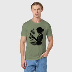 Мужская футболка хлопок Цветочная швея - фото 2