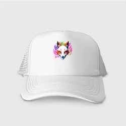 Кепка тракер с сеткой Лисица киберпанк