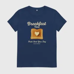 Женская футболка хлопок Breakfast time - toast