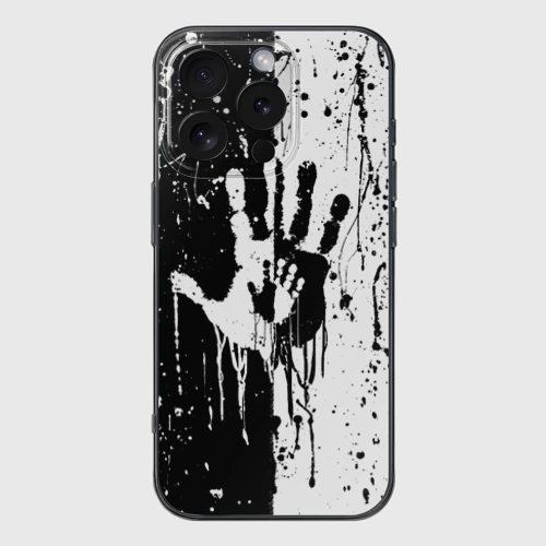 Чехол для iPhone 16 Pro силиконовый с защитой камеры Антиматерия подтеки