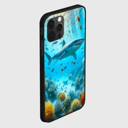 Чехол для iPhone 12 Pro  Белая акула в коралловом рифе - фото 2