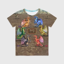 Детская футболка 3D HOMM3 Dragon's Battle 2