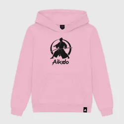 Женская толстовка хлопок Айкидо мастер в круге