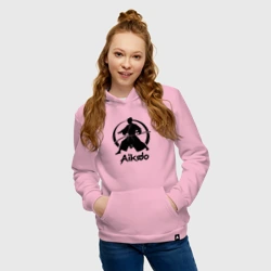 Женская толстовка хлопок Айкидо мастер в круге - фото 2