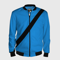 Мужской бомбер 3D Пристегнутый ремень безопасности, синий