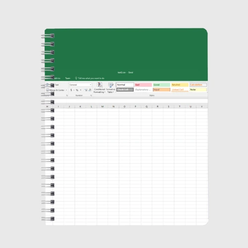 Тетрадь Таблица Excel текстура