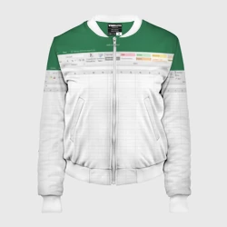 Женский бомбер 3D Таблица Excel текстура