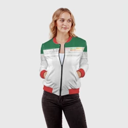 Женский бомбер 3D Таблица Excel текстура - фото 2