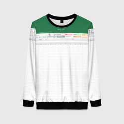 Женский свитшот 3D Таблица Excel текстура