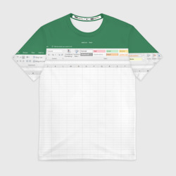 Мужская футболка 3D Таблица Excel текстура