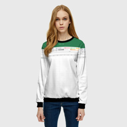 Женский свитшот 3D Таблица Excel текстура - фото 2