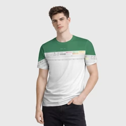 Мужская футболка 3D Таблица Excel текстура - фото 2