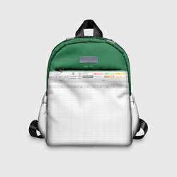 Детский рюкзак 3D Таблица Excel текстура