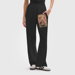 Женские брюки oversize без начеса хлопок Свин ест рамен  - фото 2