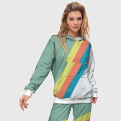 Женский костюм с толстовкой 3D Рок молния Боуи весенняя палитра - фото 2