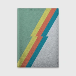 Обложка для автодокументов Рок молния Боуи весенняя палитра