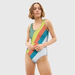 Женский купальник 3D Рок молния Боуи весенняя палитра
