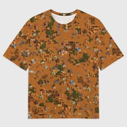 Женская футболка oversize 3D Земли Фабрики - Герои 3