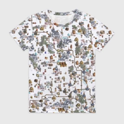 Женская футболка 3D Земли Башни - Герои 3