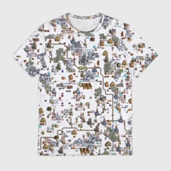 Мужская футболка 3D Земли Башни - Герои 3