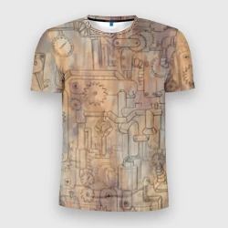Мужская футболка 3D Slim Стимпанк элементы