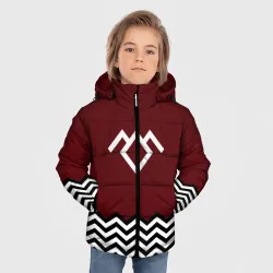 Зимняя куртка для мальчиков 3D Твин Пикс - лого - фото 2