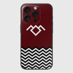 Чехол для iPhone 16 Pro Max силиконовый с защитой камеры Твин Пикс - лого