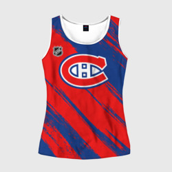 Женская майка 3D Монреаль Канадиенс - брызги