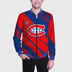 Мужской бомбер 3D Монреаль Канадиенс - брызги - фото 2